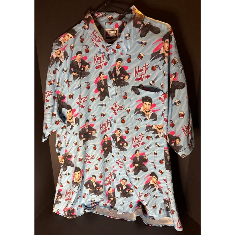 RSVLTS x The Office Date Mike Nice To Meet Me Button Shirt Mens 3XL
